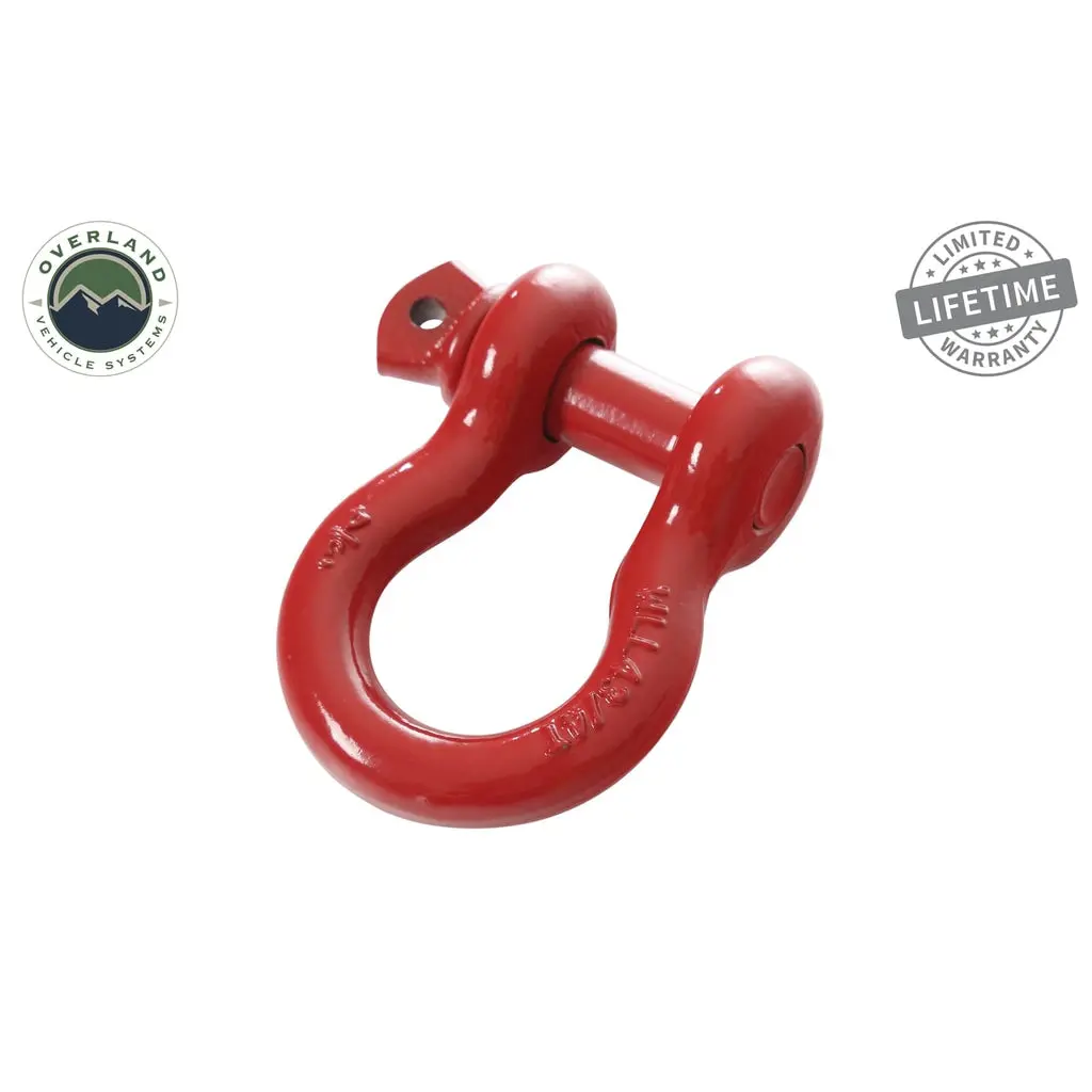 Recovery Shackle 3/4" 4.75 Ton Steel Gloss Red 1