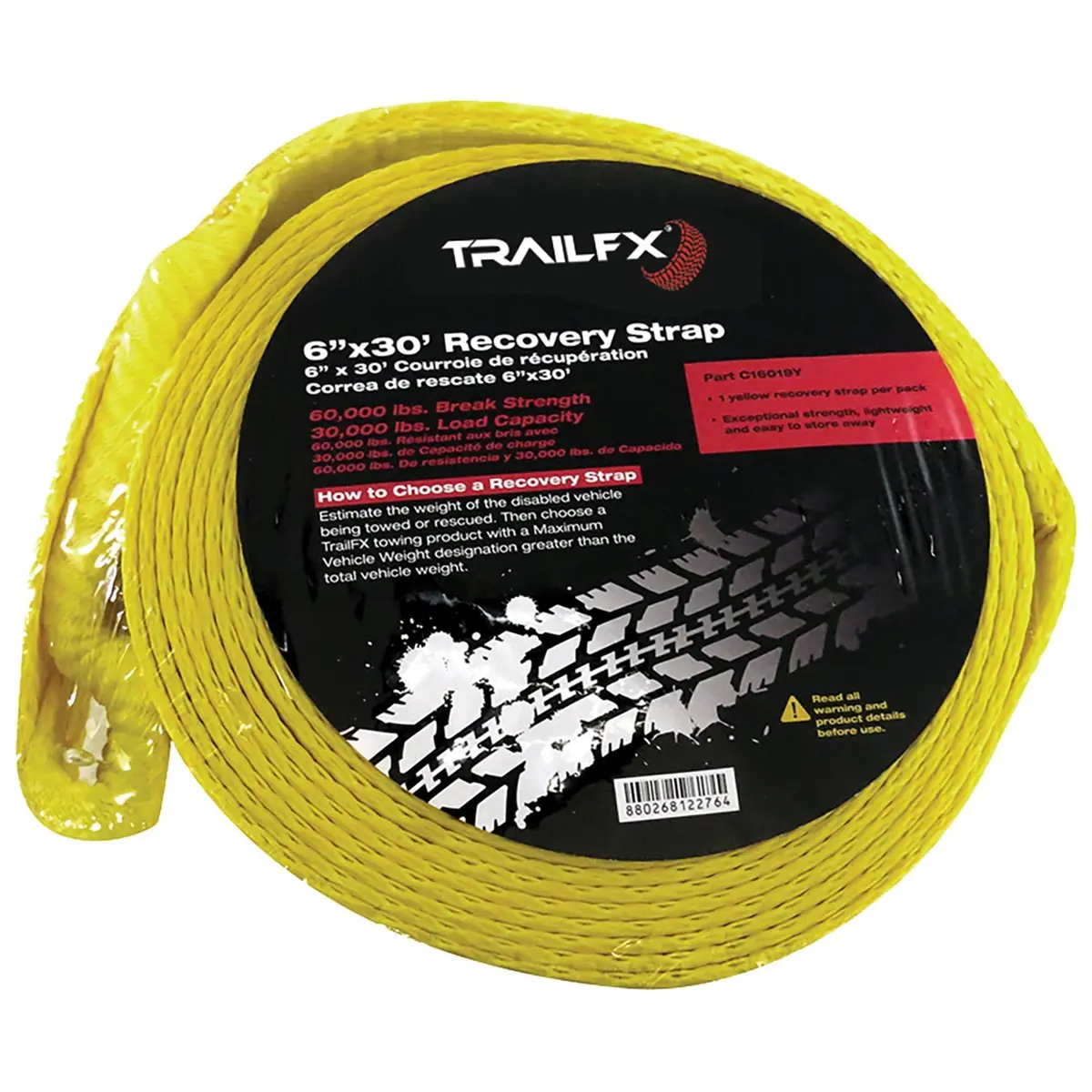 Recovery Strap 30' X 6" 30,000Lb - Yellow 1