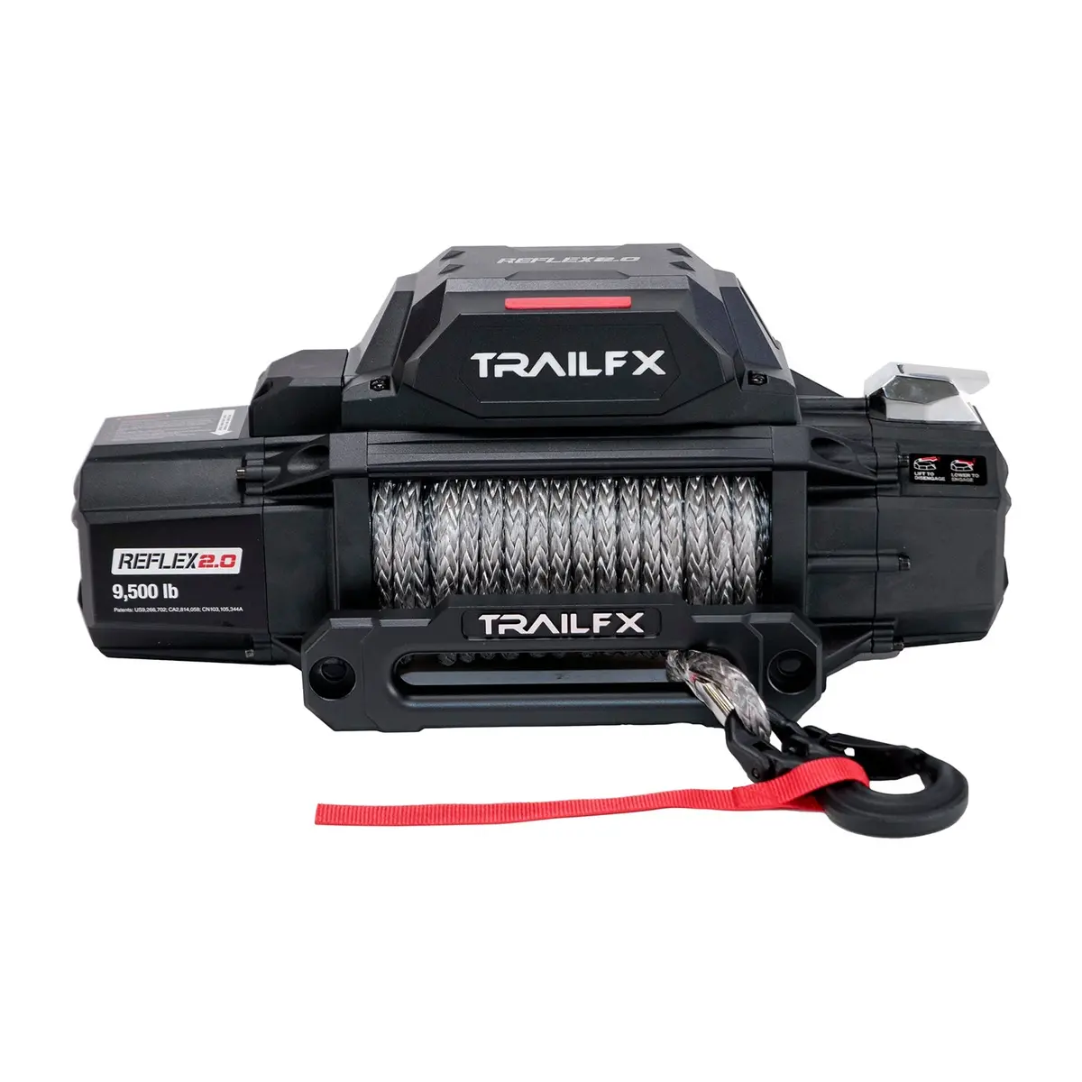 Reflex 2.0 9500 Lb Winch; Synthetic Rope 2