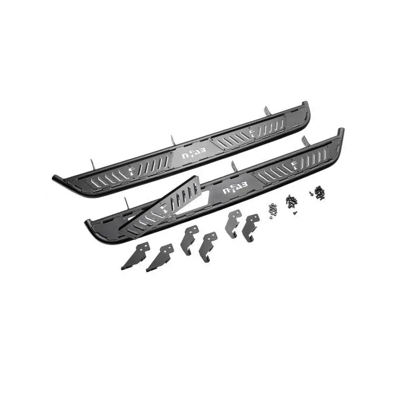 Roan Full Length Running Boards - Textured Black (4 Door) 1