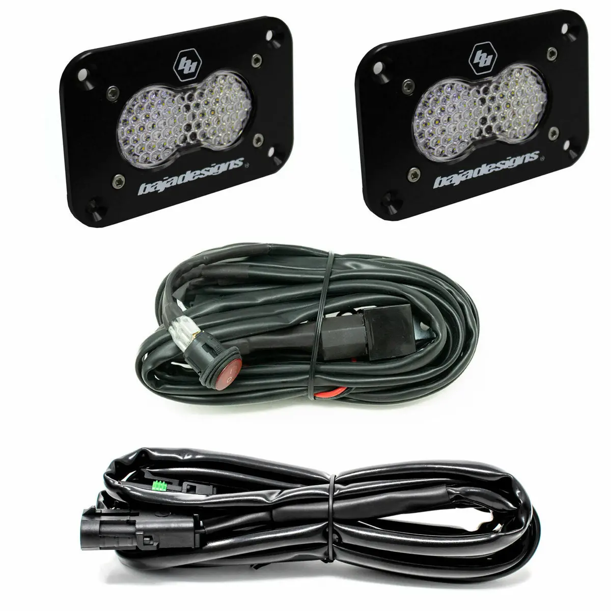 S2 Sport Black Flush Mount Led Light Pod Reverse Kit 1
