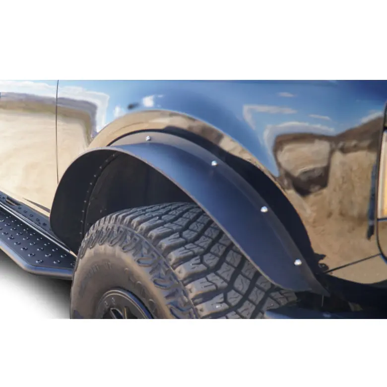 Sheet Metal Plate Front Fender Flares - Textured Black 1