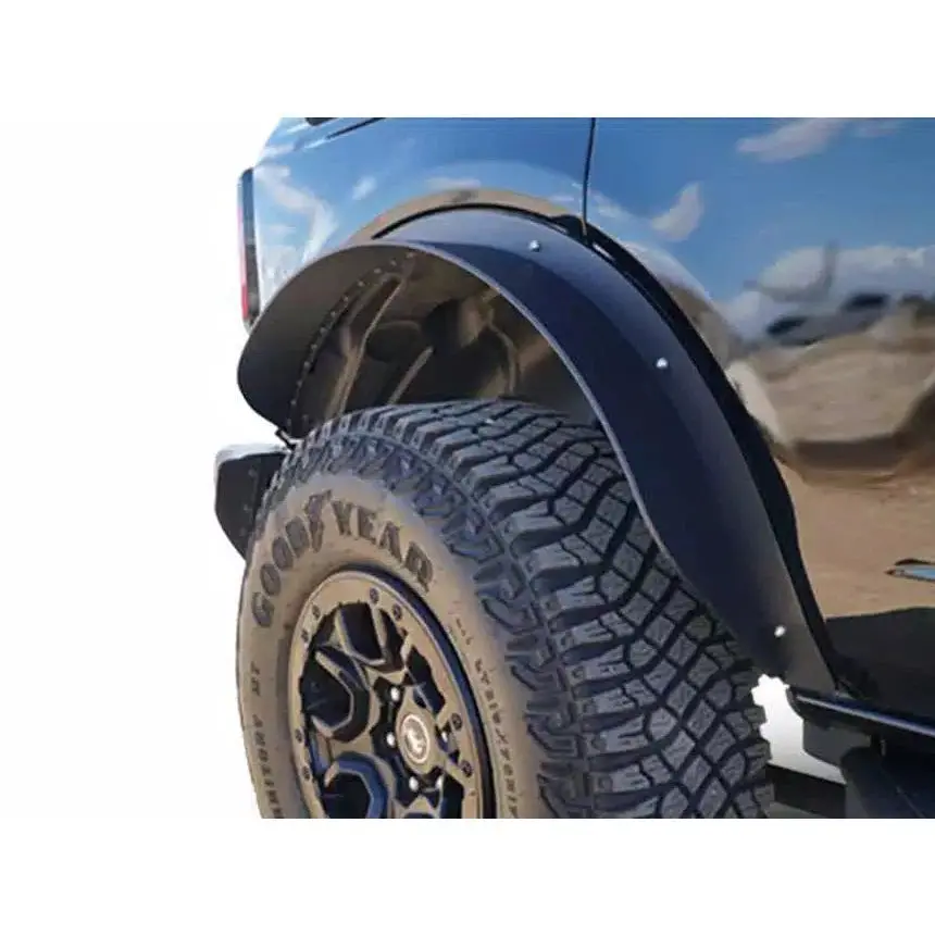 Sheet Metal Plate Rear Fender Flares - Textured Black (2 Door) 1