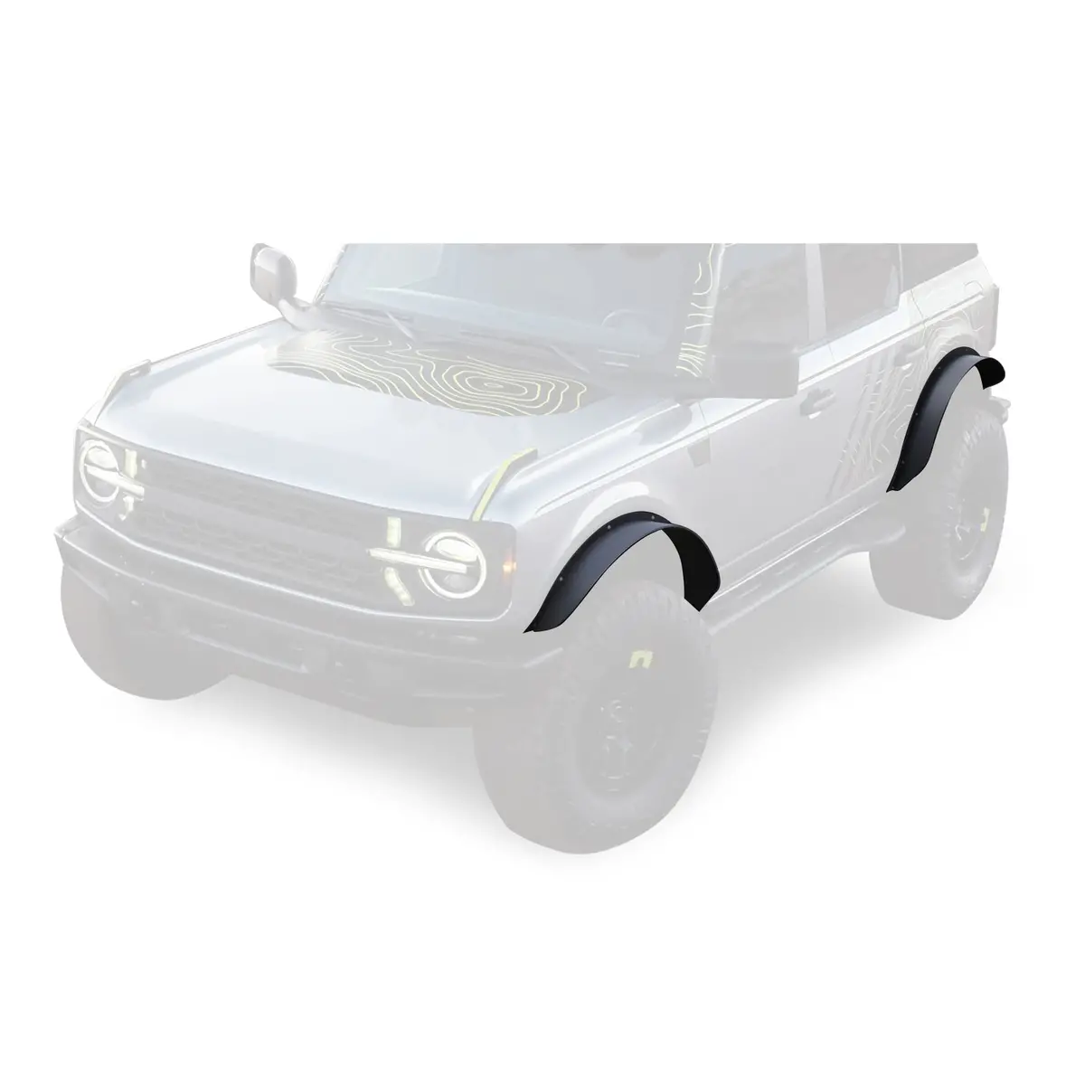 Sheet Metal Plate Rear Fender Flares - Textured Black (4 Door) 1