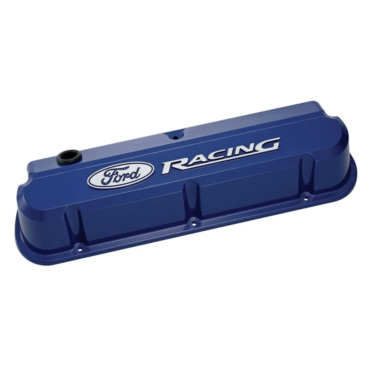Slant Edge Valve Cover Set With Ford Racing Logo - Blue 1
