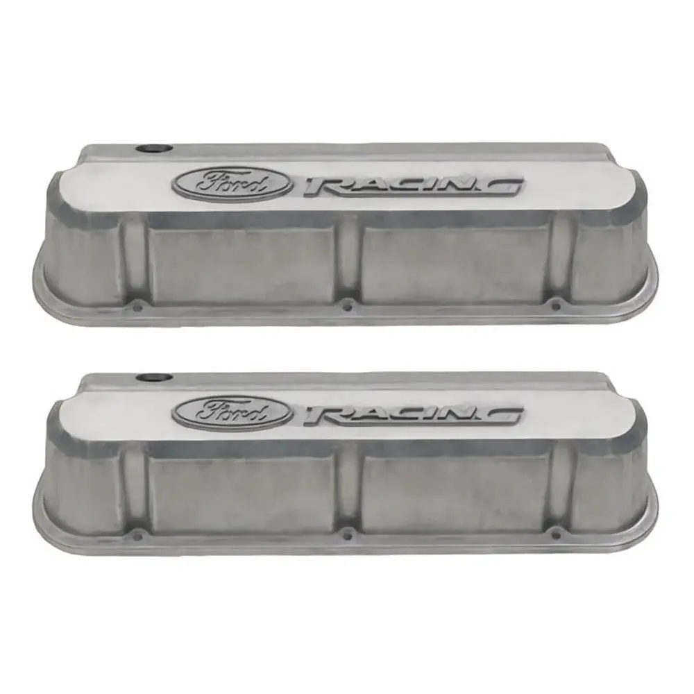Slant Edge Valve Cover Set With Ford Racing Logo 1