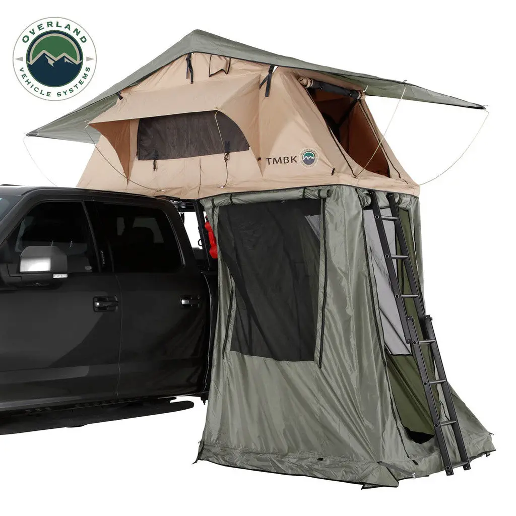 Tmbk Roof Top Tent Annex Green Base With Black Floor & Travel Cover 1