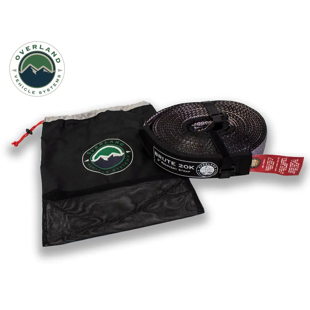 Tow Strap 20,000 Lb 2" X 30' Gray With Black Ends & Storage Bag 1
