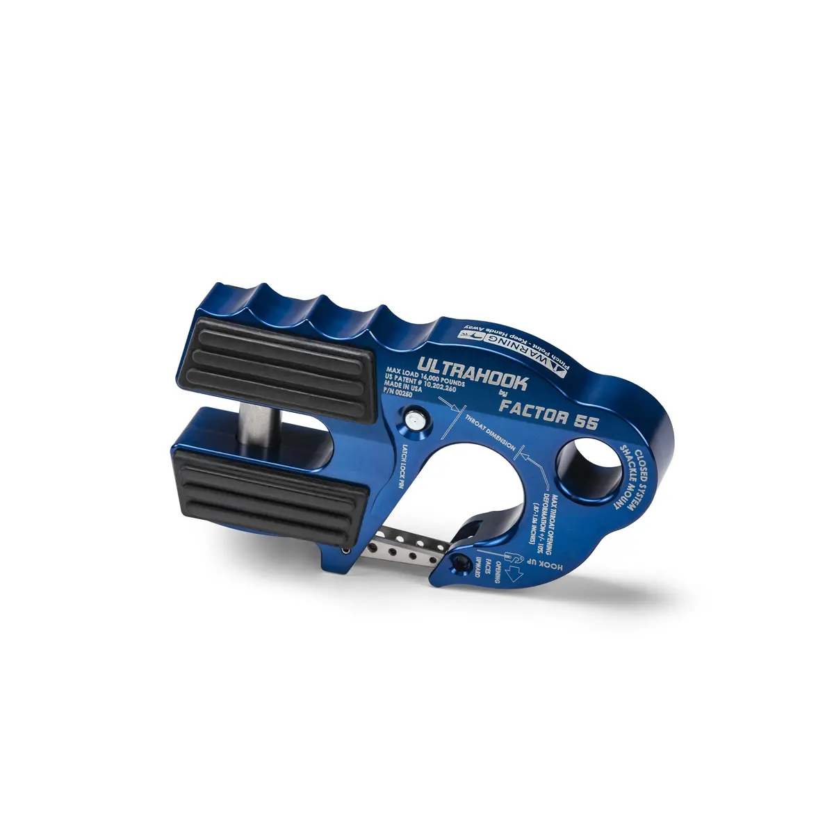 Ultrahook Winch Hook With Shackle Mount - Blue 1