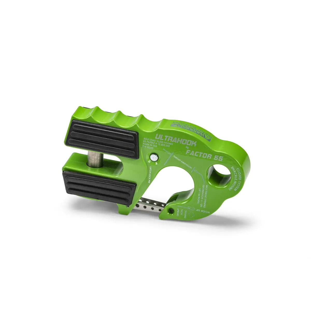 Ultrahook Winch Hook With Shackle Mount - Green 1
