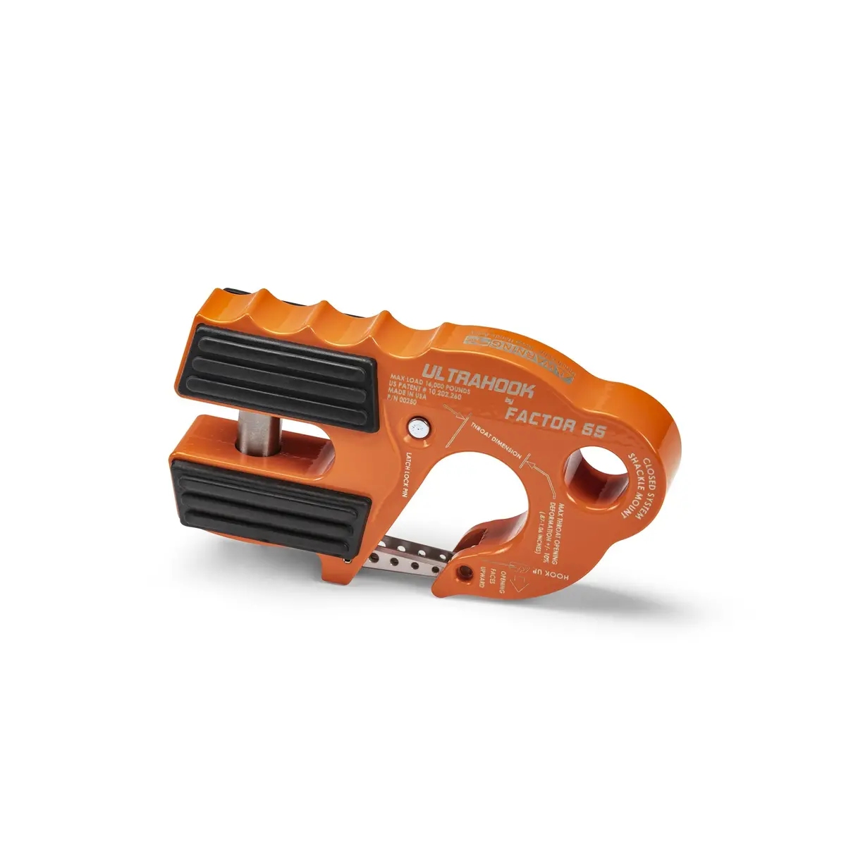 Ultrahook Winch Hook With Shackle Mount - Orange 1