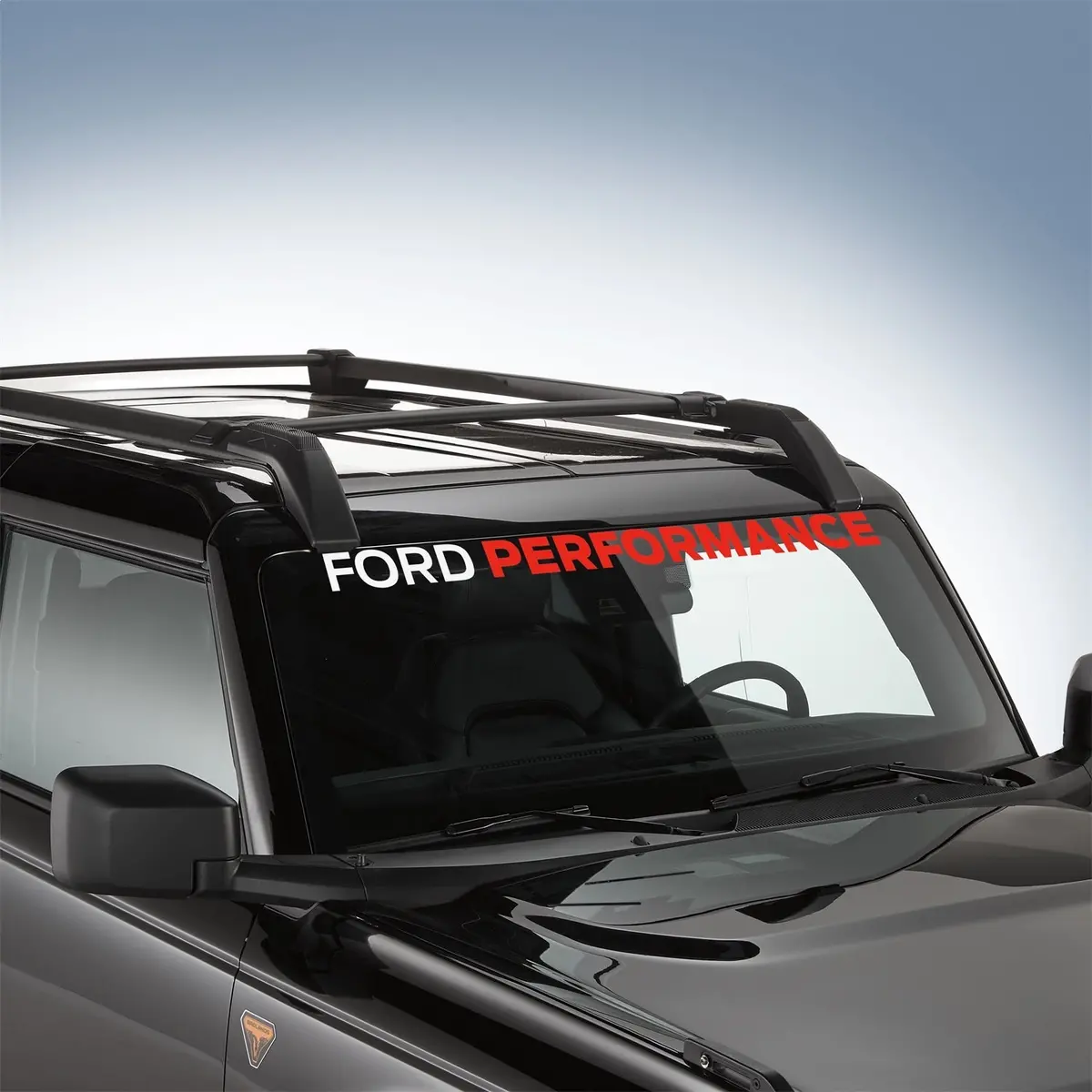 Windshield Banner Decal - White And Red 2