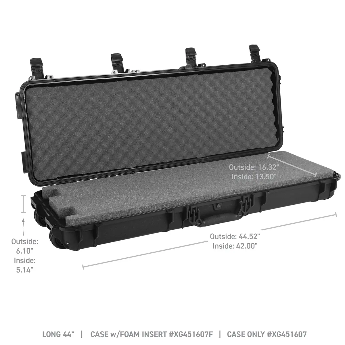 Xventure Gear Hard Case With Foam - Long Box 45" 2