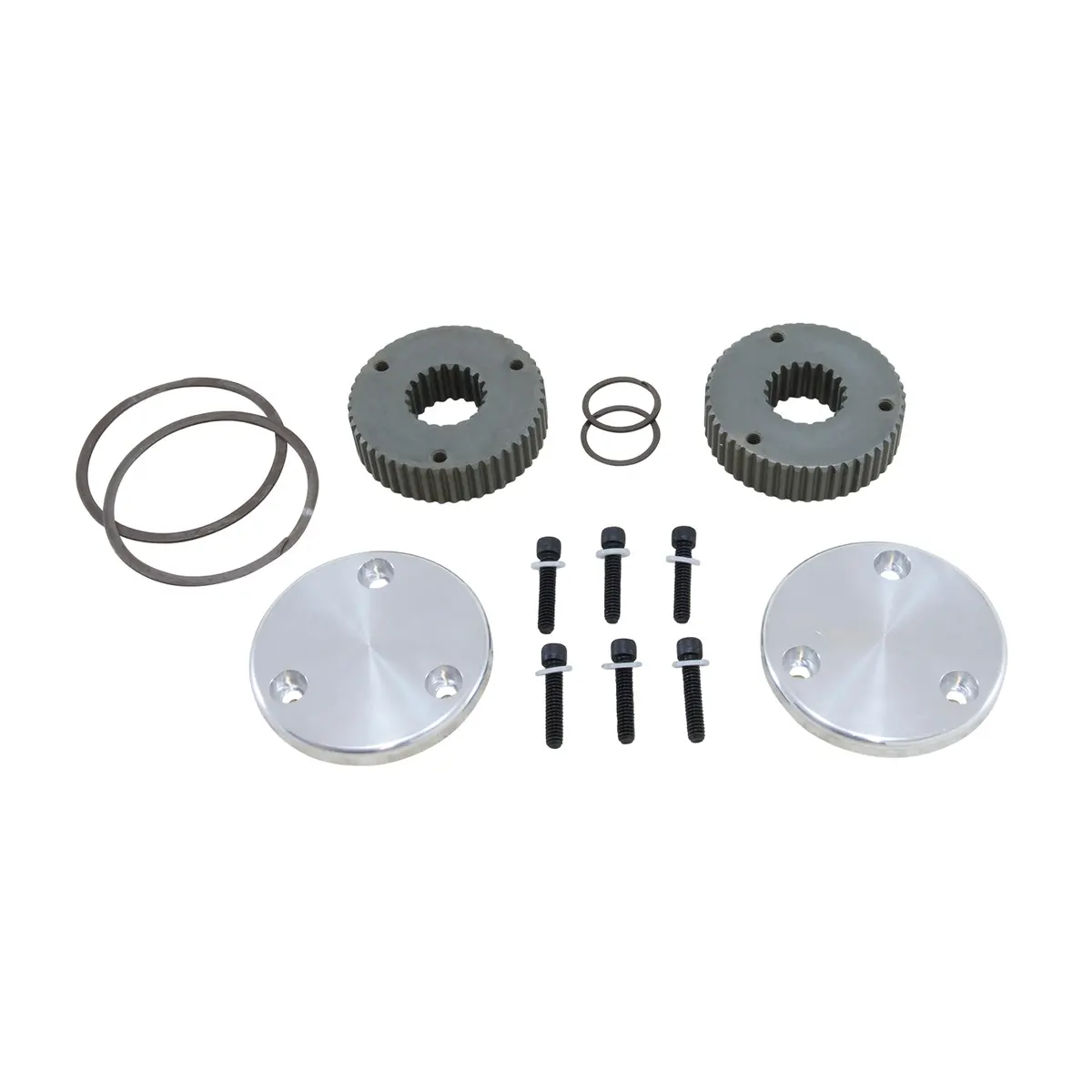 Yukon Gear Hardcore Drive Flange Kit For Dana 44 / 19 Spline Outer Stubs. Non-Engraved Caps 1