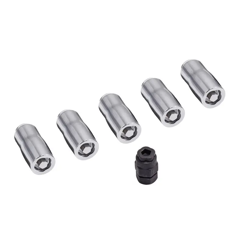 Rugged Ridge Wheel Lock Nut Set 5 Nuts W/Key Chrome M14-1.5 1