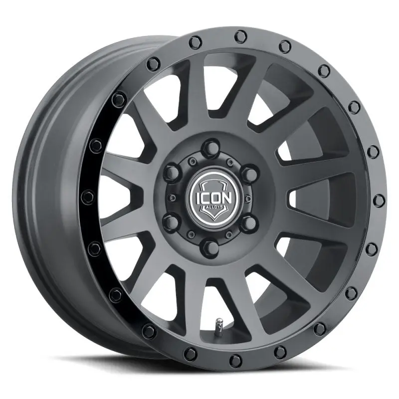 Icon Compression 17X8.5 6X135 6Mm Offset 5In Bs 87.1Mm Bore Double Black Wheel 1