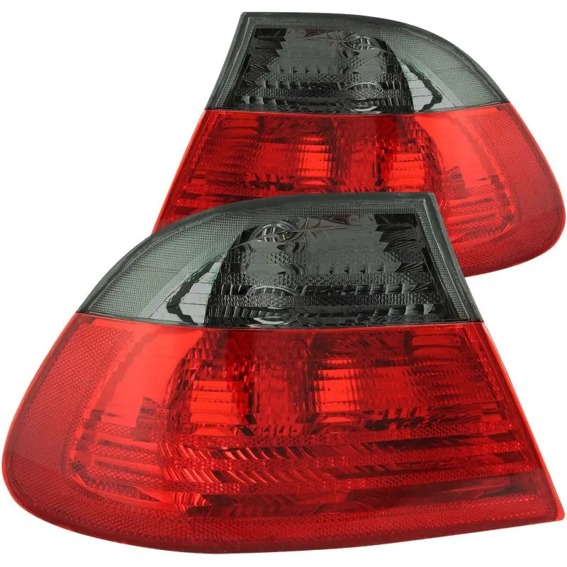 Anzo 2000-2003 Bmw 3 Series E46 Taillights Red/Smoke - Outer 1