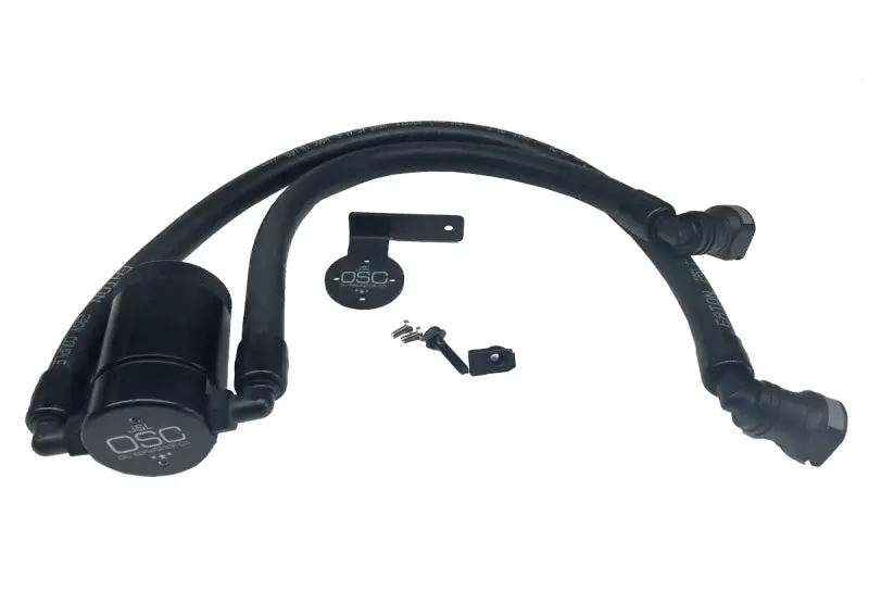 J&L 11-17 Ford F-150 5.0L / 11-14 Ford F-150 6.2L Driver Side Oil Separator 3.0- Black Anodized 1