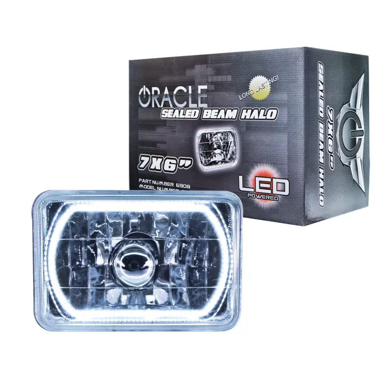 Oracle Pre-Installed Lights 7X6 In. Sealed Beam - White Halo 1