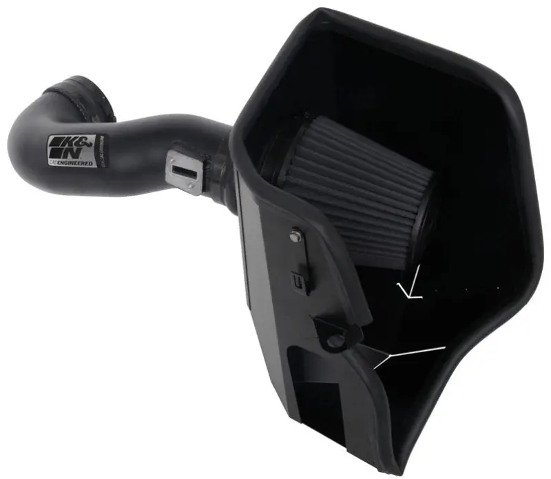 K&N 2019-2023 Chevrolet Silverado 1500 5.3L V8 Black Performance Intake Kit 1