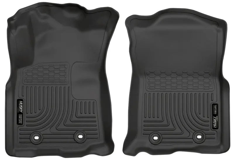 Husky Liners 2018 Toyota Tacoma Double Cab Weatherbeater Black Front Floor Liners 2