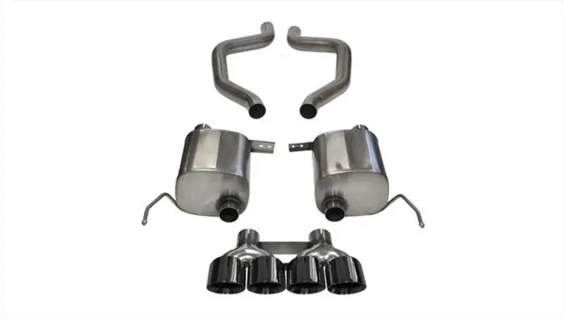 Corsa 2015 Chevy Corvette Z06 3In Axle Back Exhaust, Black Quad 4.5In Tip (Xtreme) 1