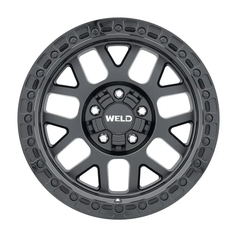 Weld Off-Road W104 17X9.0 Cinch 5X114.3 5X127 Et-12 Bs4.50 Satin Black Gloss Black 78.1 1