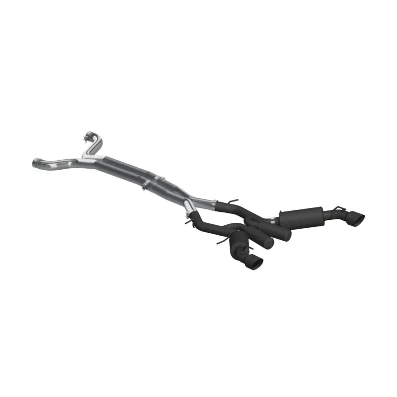 Mbrp 16-19 Chevrolet Camaro Ss 6 Speed 3In Dual Cat Back W/ 4.5In Od Tips - Black (Non Npp Models) 2