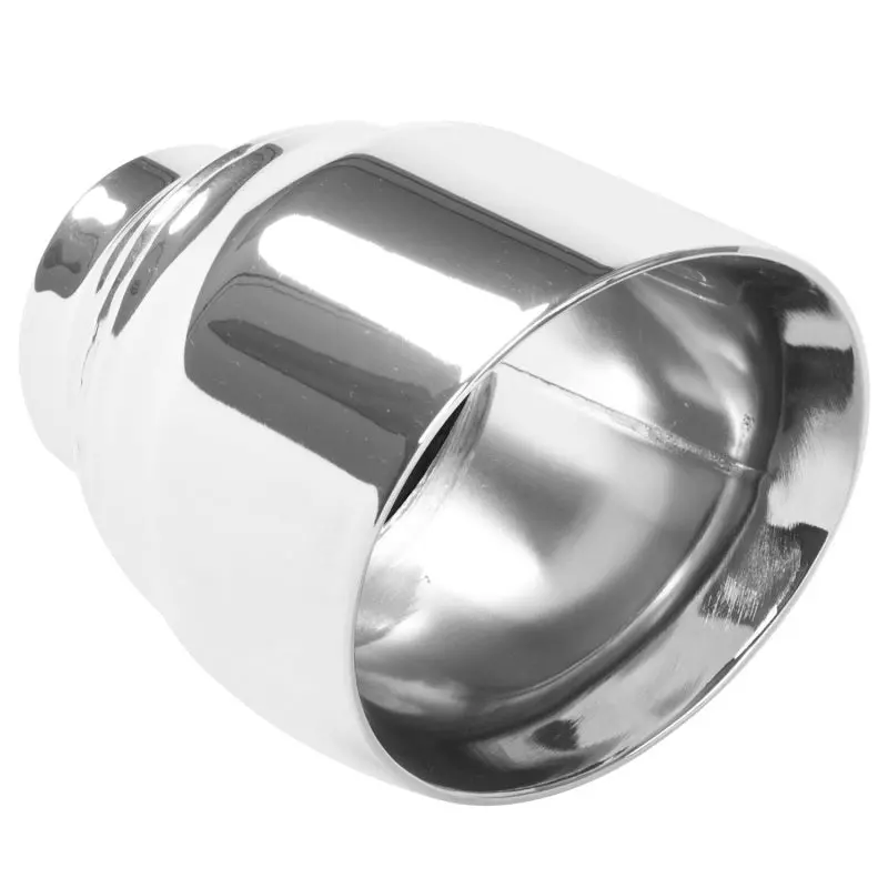 Magnaflow Tip Stainless Double Wall Round Single Outlet Polished 4.5In Dia 2.5In Inlet 5.75In Length 2