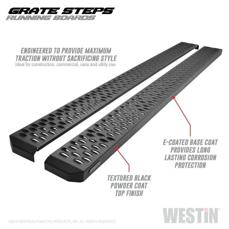 Westin Grate Steps Running Boards 79 In - Textured Black 1