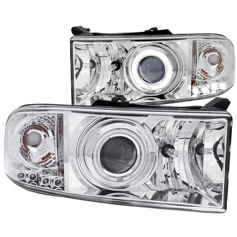 Anzo 1994-2001 Dodge Ram Projector Headlights W/ Halo Chrome 1