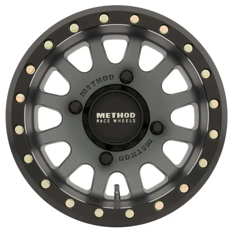 Method Mr401 Utv Beadlock 15X7 4+3/+13Mm Offset 4X156 132Mm Cb Titanium W/Matte Black Ring Wheel 2