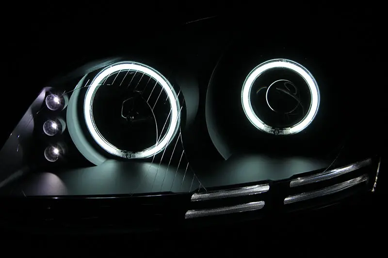 Anzo 2006-2009 Volkswagen Rabbit Projector Headlights W/ Halo Black (Ccfl) 2