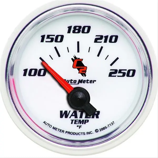 Autometer C2 Series Analog Mechanical Gauge – 2-1/16" Diameter, Black Face 1