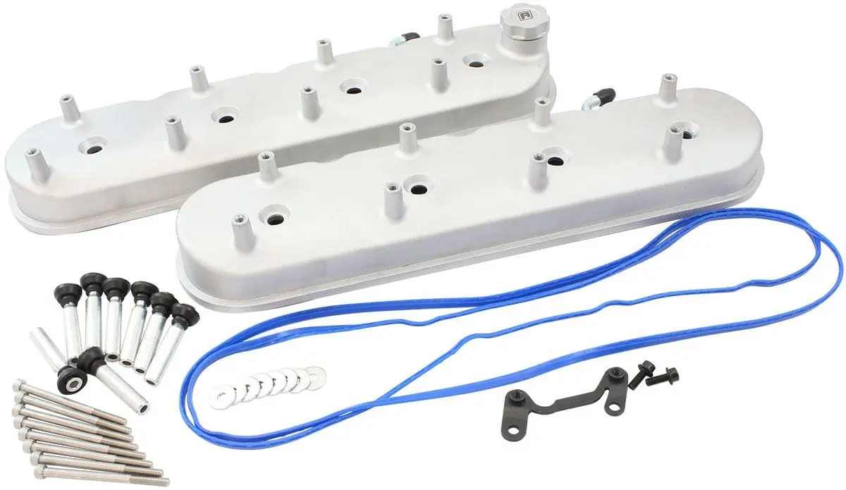 Gm Ls Tall-Profile Factory-Style Valve Cover Set – Black Powder-Coated Finish 1