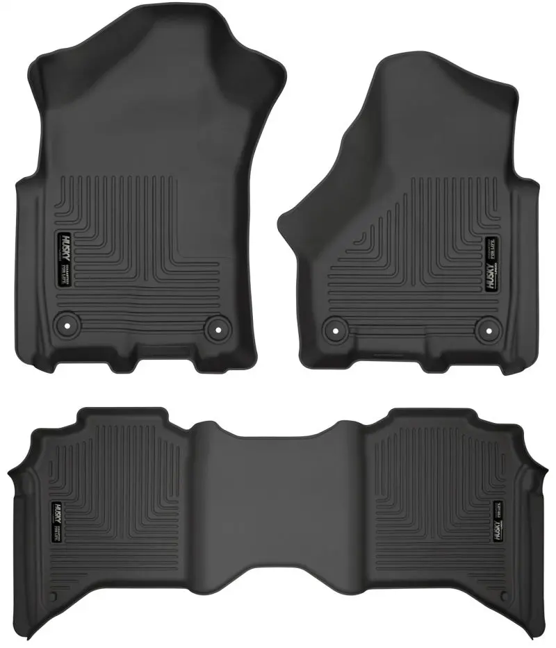 Husky Liners 19-21 Ram 2500/3500 Crew Cab Weatherbeater Black Front & 2Nd Seat Floor Liners 1