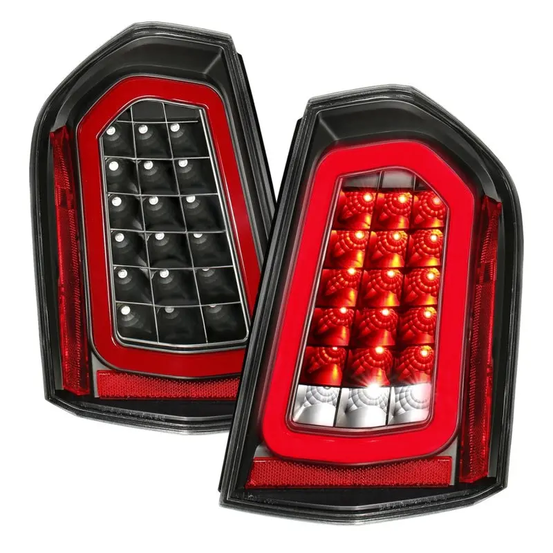 Anzo 11-14 Chrysler 300 Led Taillights Black W/ Sequential 1