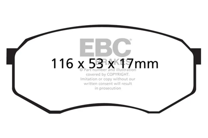 Ebc 92-93 Toyota Pick-Up Extra Cab Greenstuff Front Brake Pads 1