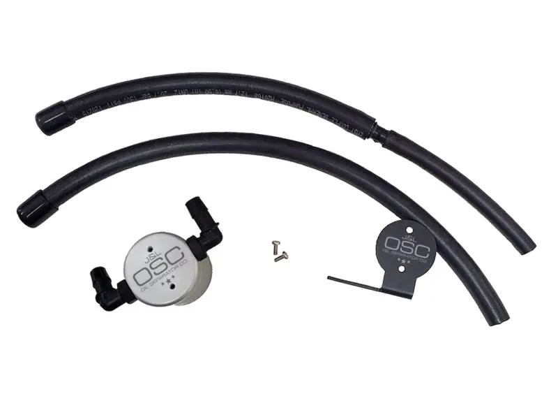 J&L 07-21 Toyota Tundra 5.7L Driver Side Oil Separator 3.0 - Clear Anodized 1