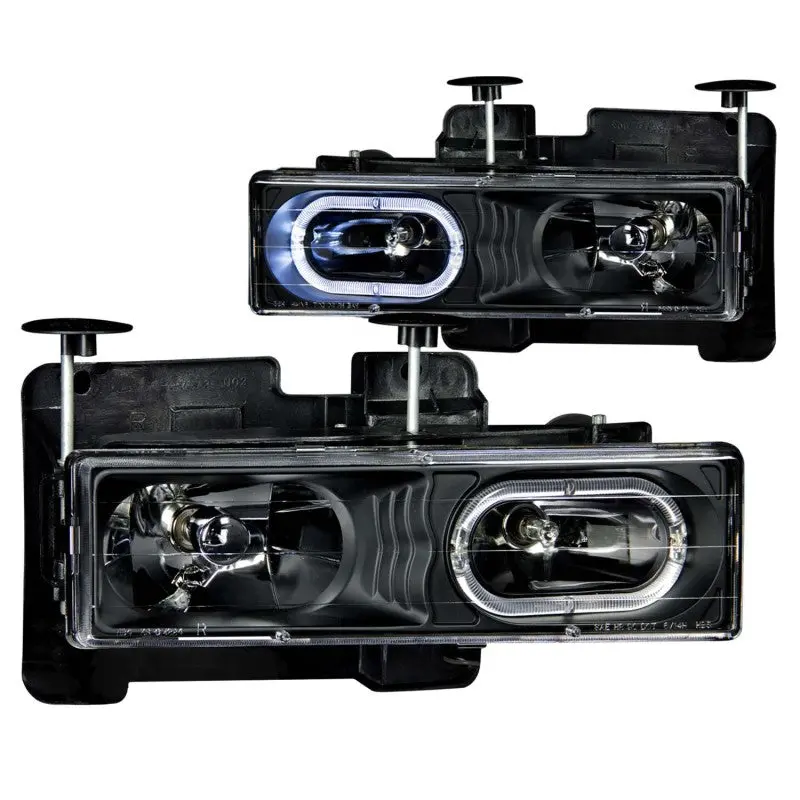 Anzo 1988-1998 Chevrolet C1500 Crystal Headlights Black W/ Halo 1