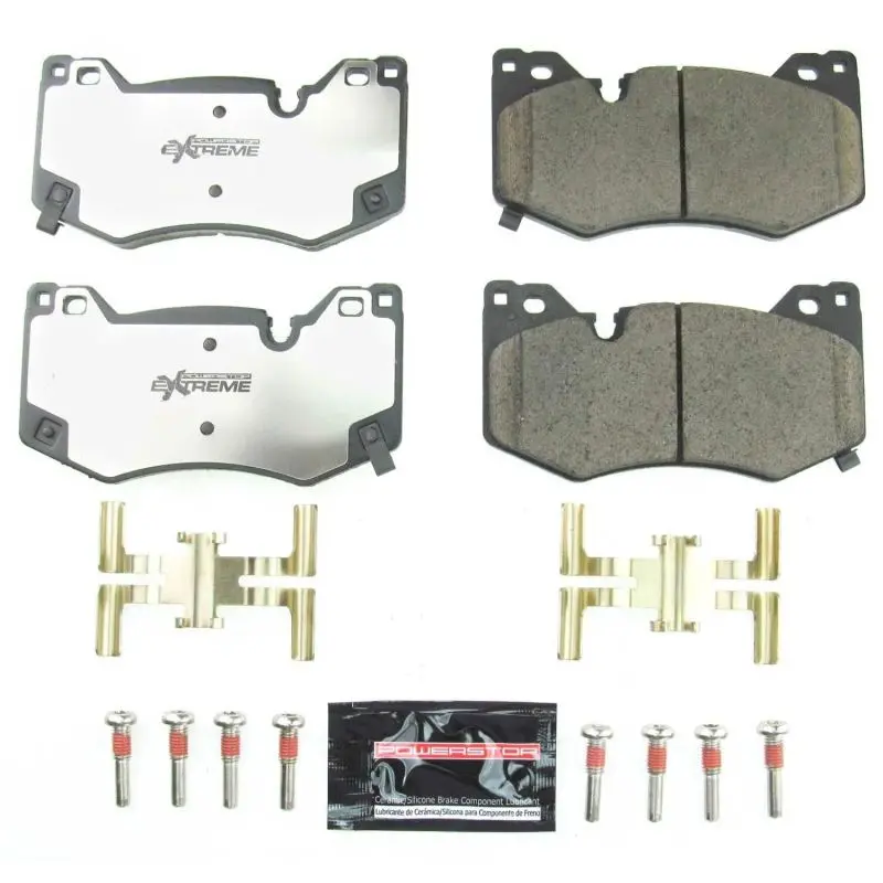 Power Stop 2020 Chevrolet Corvette Front Z26 Extreme Street Brake Pads W/Hardware 1