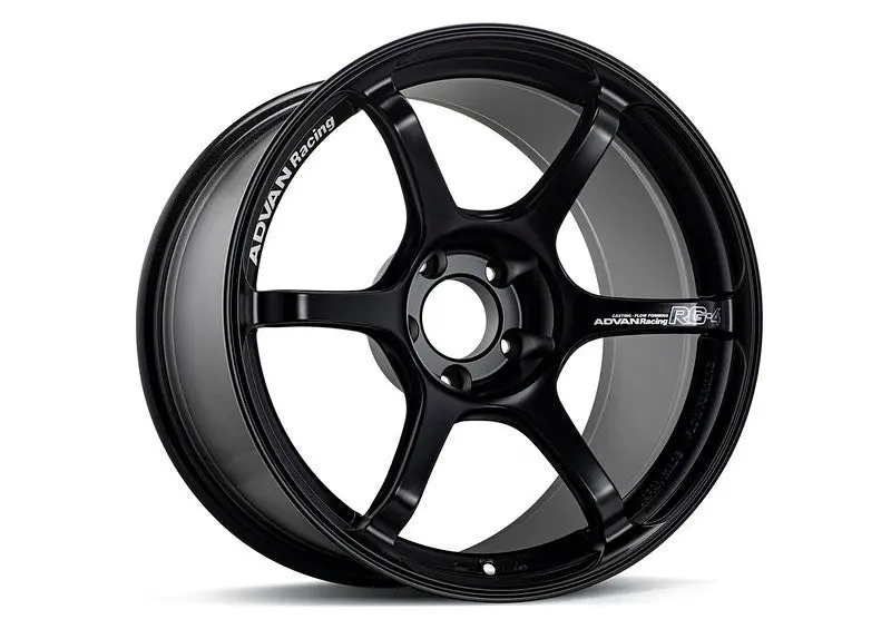 Advan Rg-4 18X8.5 +44 5-114.3 Semi Gloss Black Wheel 1