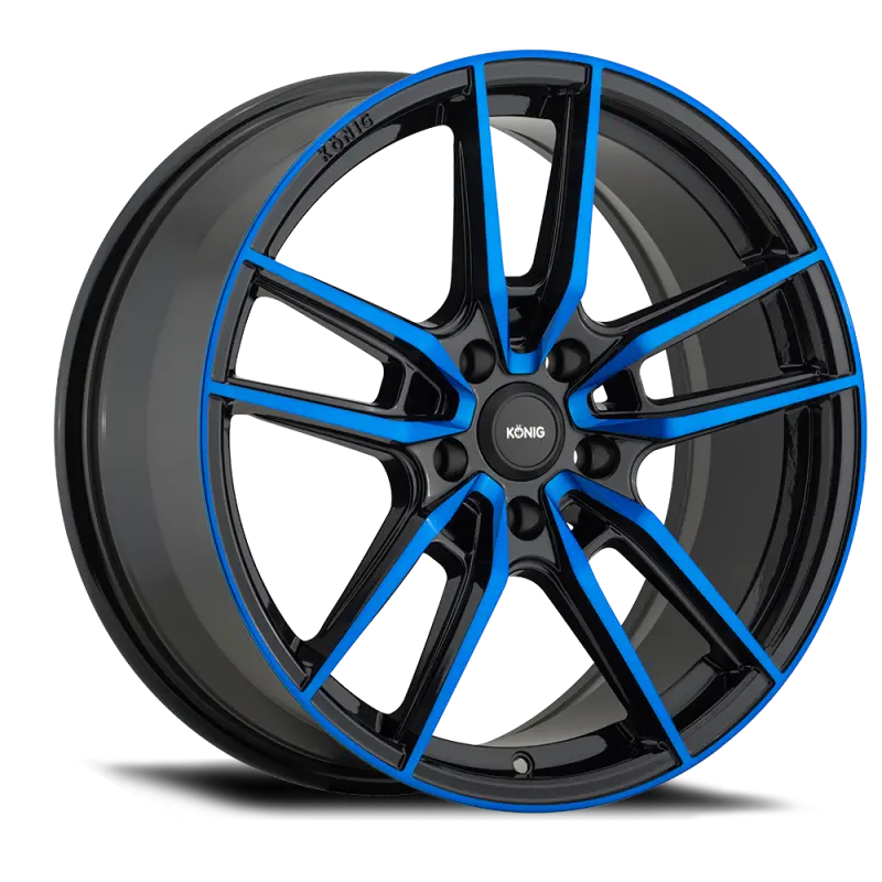 Konig Myth 18X8 5X108 Et43 Gloss Black W/ Blue Tinted Clearcoat 1