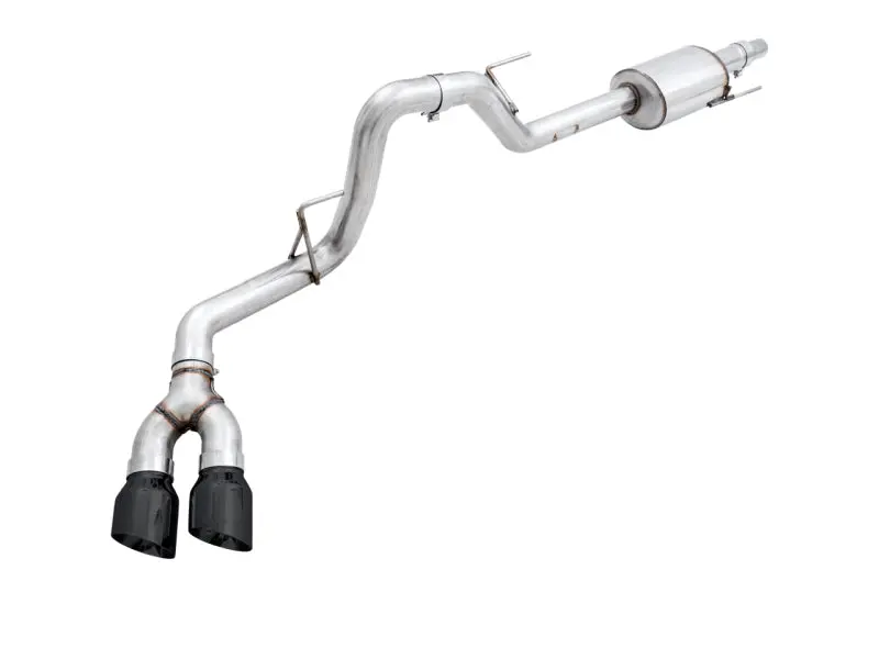 Awe Tuning 2015+ Ford F-150 0Fg Single Exit Performance Exhaust System W/4.5In Diamond Black Tips 1