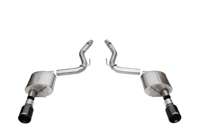 Corsa 2024 Ford Mustang Gt Sport Axle-Back Dual Rear Exit With 4.5In Straight Cut Black Pvd Tips 1