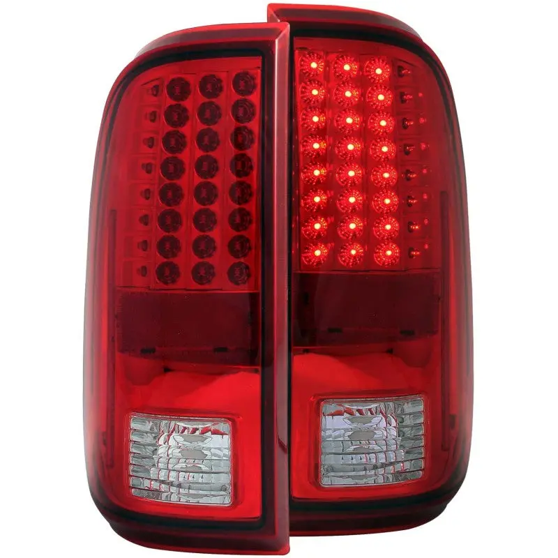 Anzo 2008-2015 Ford F-250 Led Taillights Red/Clear 1