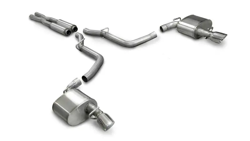 Corsa 05-10 Dodge Charger No Towing Hitch Srt-8 6.1L V8 Polished Xtreme Cat-Back Exhaust 1