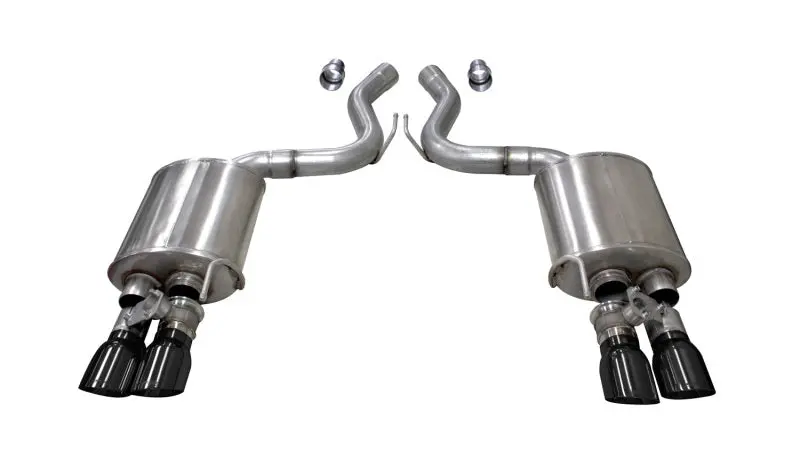 Corsa 2018+ Ford Mustang Gt Fastback 5.0L 3In Sport Axle-Back Exhaust W/ 4In Black Tips 1