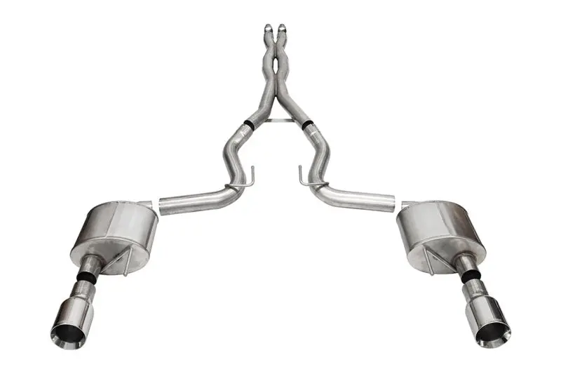 Corsa 2024 Ford Mustang Gt Xtreme Catback Exhaust Sys 3.0In Dual Rear Exit W/4.5In Straight Cut Tips 1