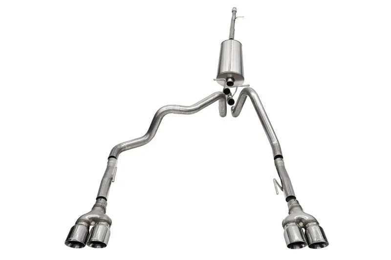 Corsa 19-23 Gmc Sierra 1500 Cat-Back Dual Rear Exit With Twin 4In Polished Pro-Series Tips 1